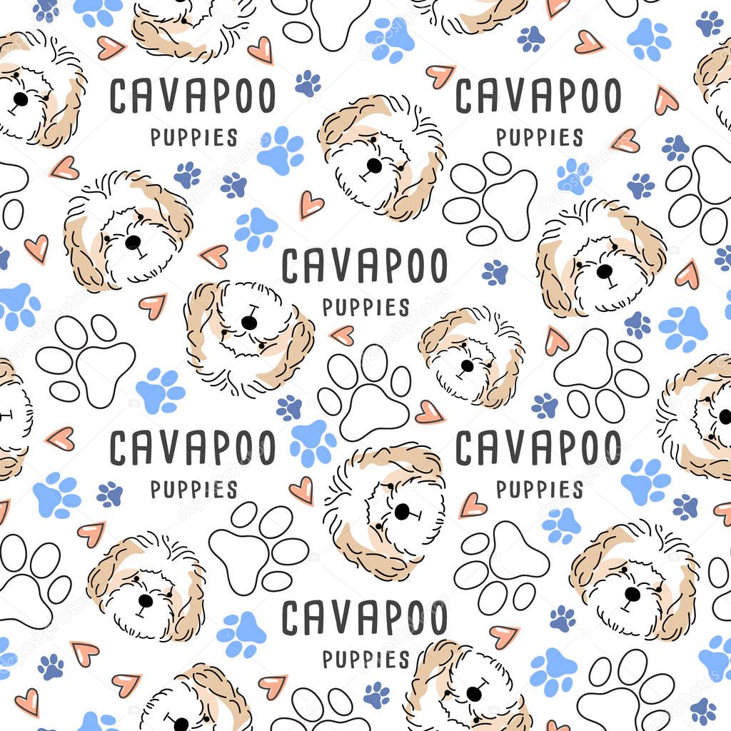 Dog breed collection : Seamless Pattern : Vector Illustration