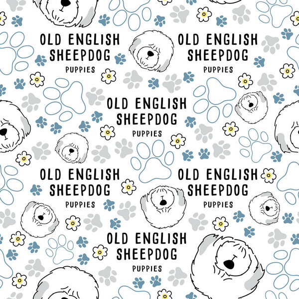 Коллекция породы собак: бесшовная модель: векторная иллюстрация
