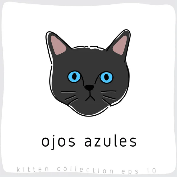 Ojos アズーレス 猫の品種コレクション ベクトル イラスト — ストックベクタ