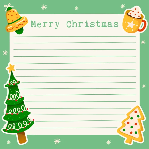 Éléments Noël Avec Texte Gabarit Mise Page Pour Cartes Bannières — Image vectorielle