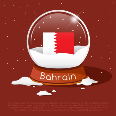 Ulusal bayrağı olan mutlu noel cam küresi: Vektör İllüstrasyonu