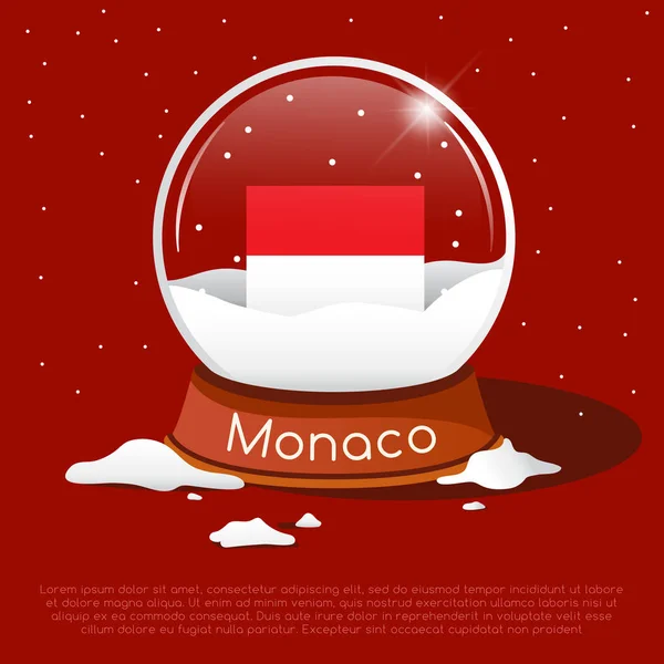 Buon Natale Palla Vetro Con Bandiera Nazionale Vector Illustration — Vettoriale Stock