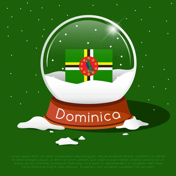 Feliz Navidad Bola Cristal Con Bandera Nacional Vector Illustration — Vector de stock