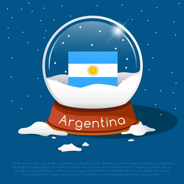 Merry Christmas Glass Ball National Flag Vector Illustration — 스톡 벡터