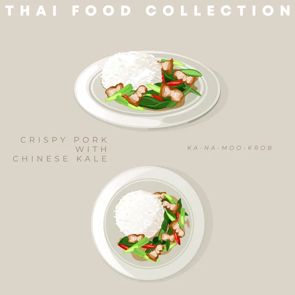 传统的泰国食品收集 病媒说明 — 图库矢量图片