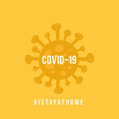 Coronavirus salgını için bayrak: Vektör İllüstrasyonu