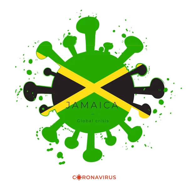 Coronavirus Estilo Grunge Con Salpicaduras Color Bandera Nacional Vector Illustration — Vector de stock