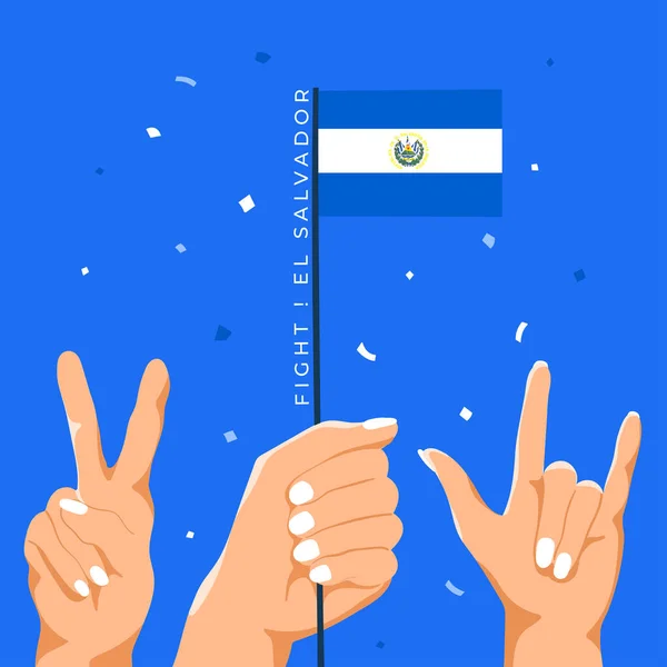 Conjunto Mãos Erguendo Bandeira Nacional Ilustração Vetorial —  Vetores de Stock