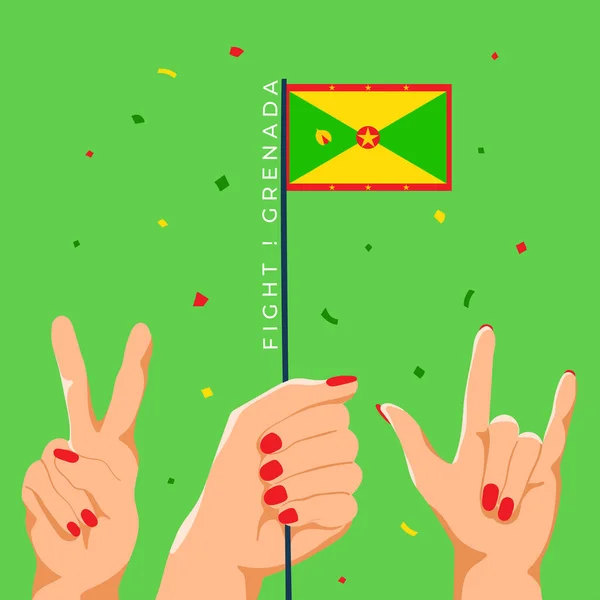 Handen Omhoog Handen Omhoog Nationale Vlag Vector Illustratie — Stockvector