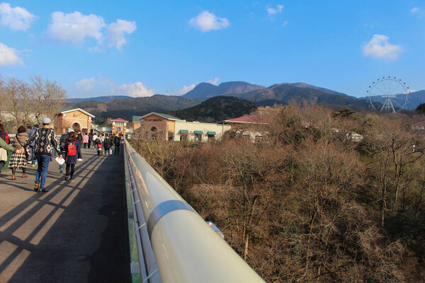 The walking street to Gotemba Premium Outlets.