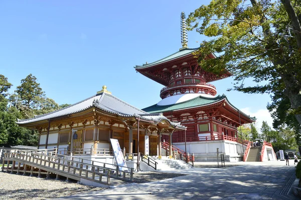 Narita Japón Octubre 2019 Gran Pagoda Roja Cielo Azul Templo — Foto de Stock