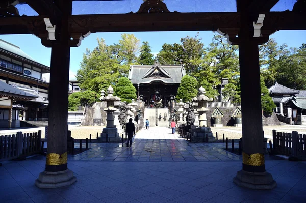 2019年10月4日成田市成田山新勝寺への入場日本人 外国人旅行者向け千葉県内の神様御使いの参拝 — ストック写真