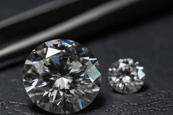 Diamantes Pinzas Joyería Sobre Fondo —  Fotos de Stock