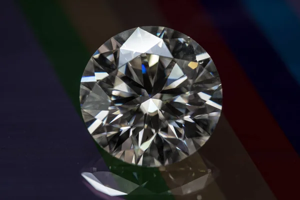 Diamond gemstone. Round cut diamond