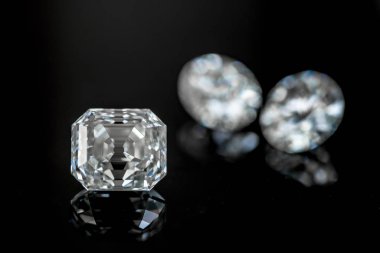 Elmas Gemstone Siyah Arkaplanda