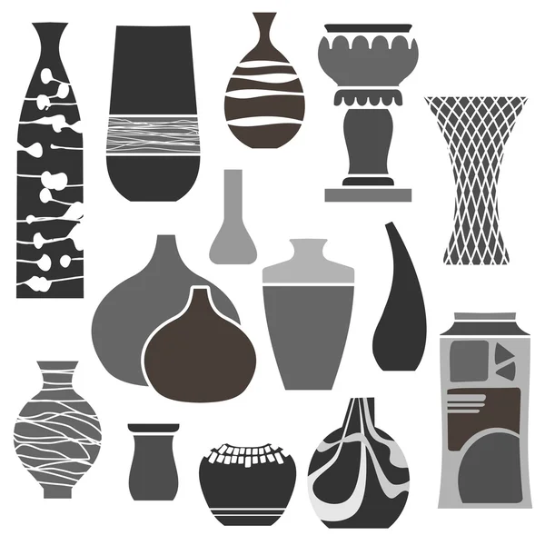 Various Valuable Vases — Stock Vector