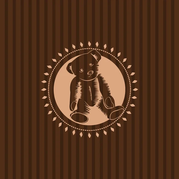 Teddybär Ikone 01 — Stockvektor