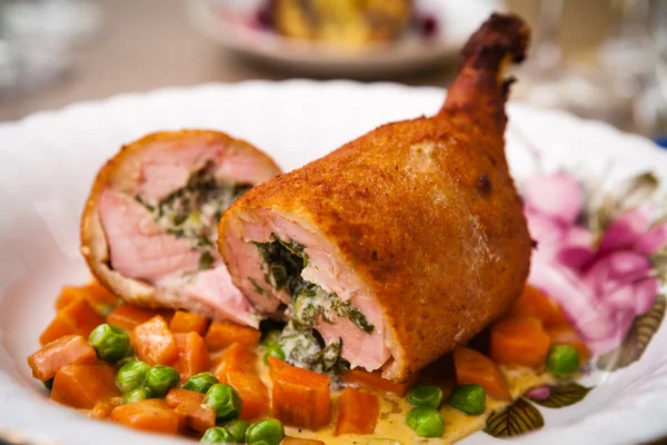Chicken kiev meal — Stock Photo, Image