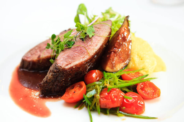 Glazed duck fillet