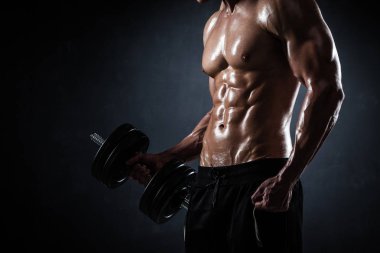 dambıl ile atletik erkek