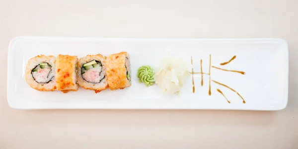 Maki di granchio con wasabi — Foto Stock