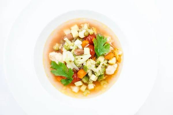 İtalyan sebzeli çorba çorba — Stok fotoğraf