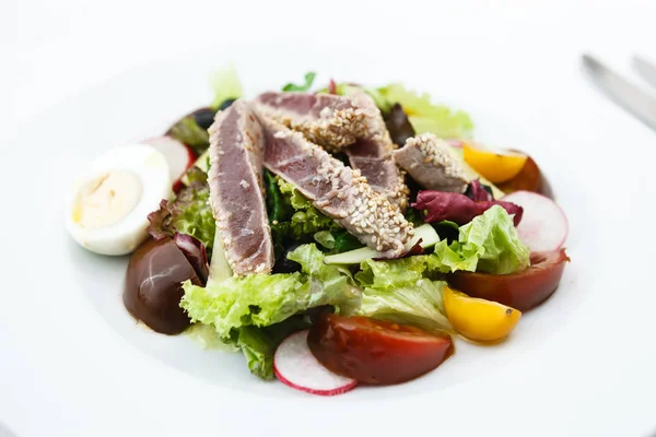 Ensalada de atún con tomates — Foto de Stock