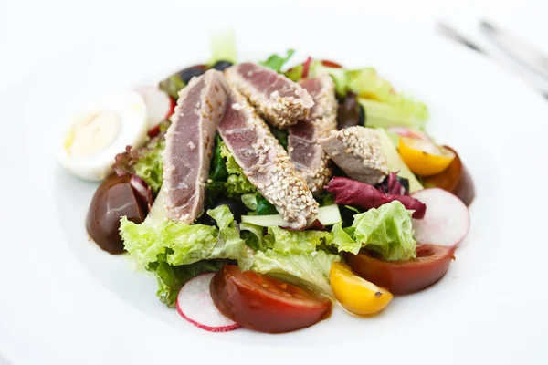 Salada de atum com tomates — Fotografia de Stock