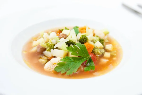 Sopa de minestrona italiana — Fotografia de Stock