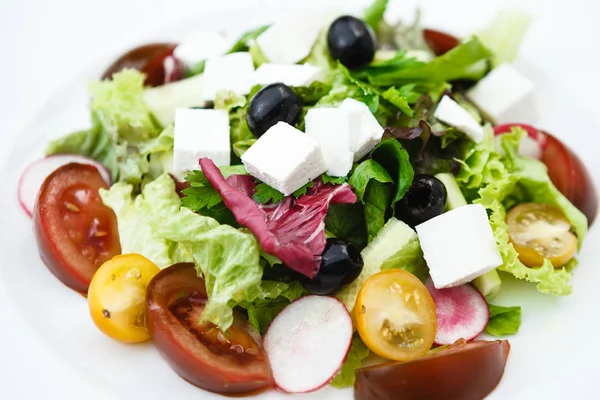 Salad with feta cheese — Stock Photo, Image