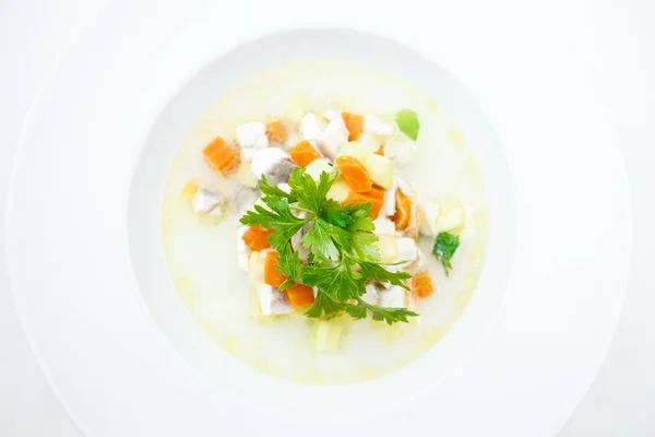 Caldo sopa de pescado —  Fotos de Stock