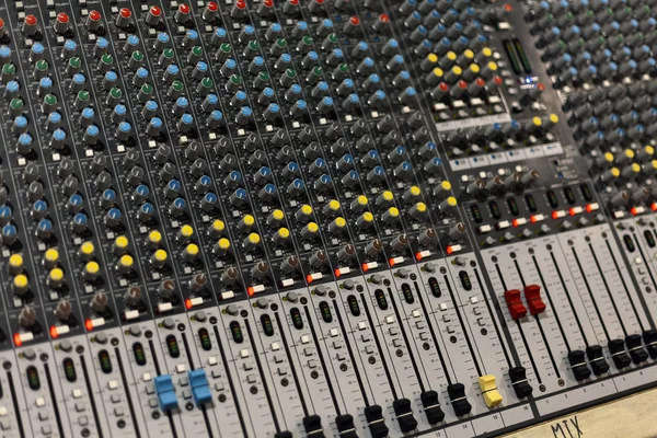 Audio Mischpult Professionelle Audio Mischpult Sound Tools Und Ausrüstung Studio — Stockfoto
