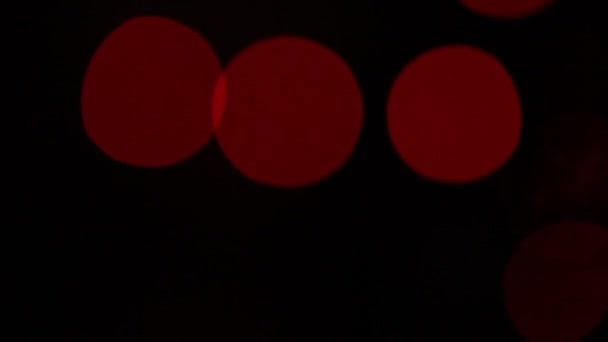 Circulaire Bokeh Kerstmis Gelukkig Nieuwjaar Schittert Abstracte Bokeh Met Zwarte — Stockvideo