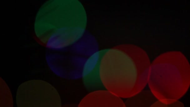 Circular Bokeh Natal Feliz Ano Novo Faíscas Luzes Bokeh Abstrato — Vídeo de Stock