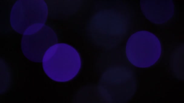 Circulaire Bokeh Kerstmis Gelukkig Nieuwjaar Schittert Abstracte Bokeh Met Zwarte — Stockvideo