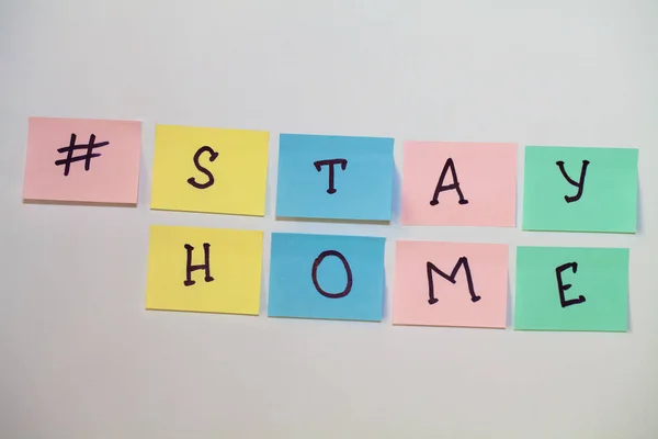 Sign Stay Home Word Letter Advice Hashtag Stay Home Stop — Stock Photo, Image