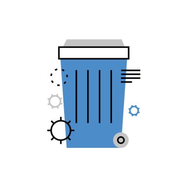 Çöp Kovası Monoflat simgesi