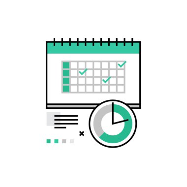 Time Management Monoflat Icon clipart