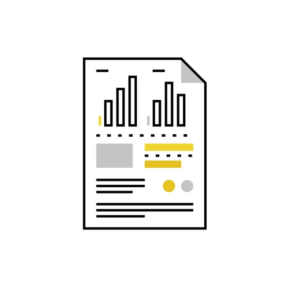 Data Sheet Monoflat Icon — Stock Vector