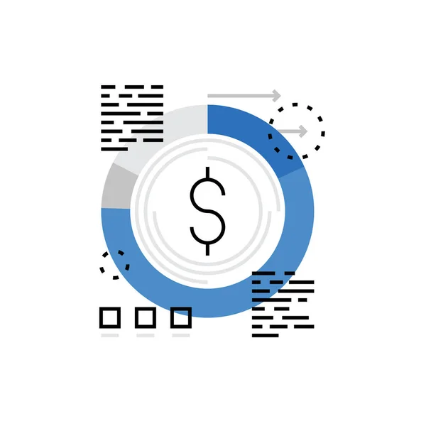 Presupuesto Monoflat Icon — Vector de stock