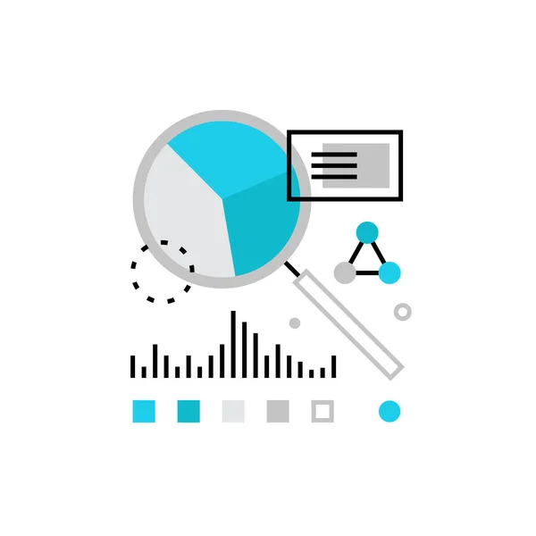 Finanzanalyse-Monoflat-Symbol — Stockvektor