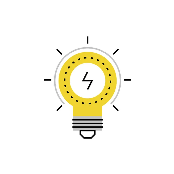 Ιδέα Lightbulb Monoflat εικονίδιο — Διανυσματικό Αρχείο