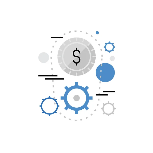 Argent faisant l'icône monoplate — Image vectorielle