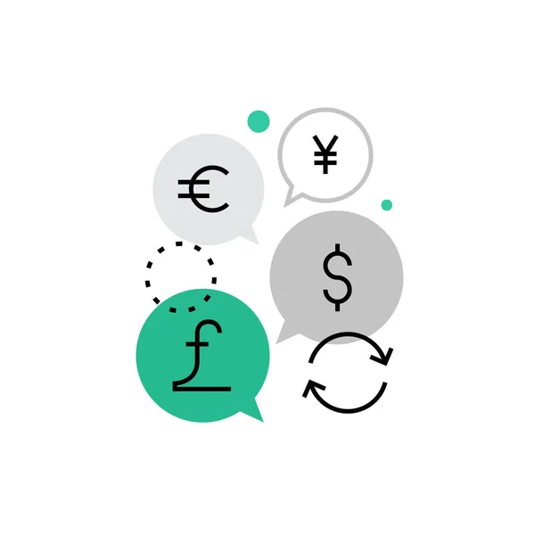 Währungsumtausch monoflat Symbol — Stockvektor