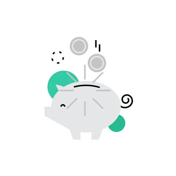 Piggy Bank Monoflat pictogram — Stockvector