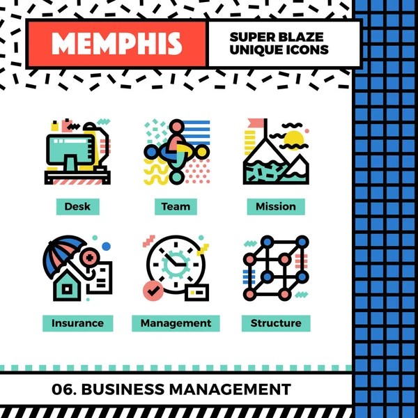 Business Management Neo Memphis ikona — Wektor stockowy