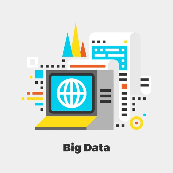 Big Data Flat Icon — Stock Vector