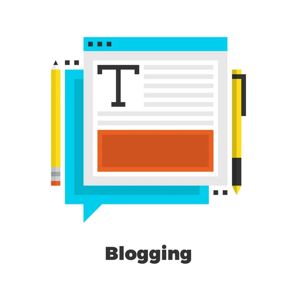 Blogging Icono plano — Archivo Imágenes Vectoriales