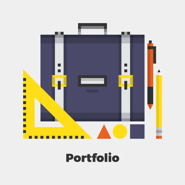 Portfolio Flat icon — Stock Vector