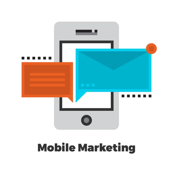 Icona Mobile Marketing — Vettoriale Stock